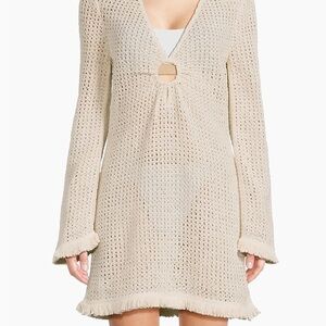 Ramy Brook Cassie Cotton Crochet Sun Dress Coverup